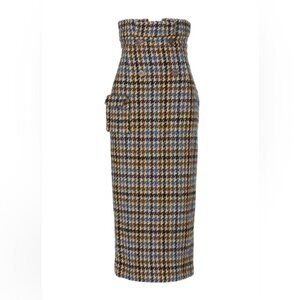 Stella Jean Houndstooth Pencil Skirt